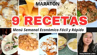 ✅MENÚ SEMANAL ECONÓMICO Y FÁCIL: 9 Recetas ¿Así o más fácil? #like #fyp ​⁠@YessyRecetas