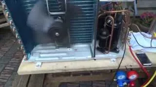 DIY Air to water heatpump first test run