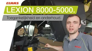 CLAAS LEXION 8000-5000. Toegankelijkheid en onderhoud.