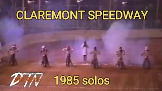 CLAREMONT SPEEDWAY. Solos 1985 . Ozram All Nations Cup. DTN DIRT REELS.