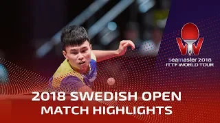 Zhou Qihao vs Ronit Bhanja | 2018 ITTF Swedish Open Highlights (Pre)