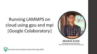 Running LAMMPS on cloud using gpu and mpi | Google Colaboratory (Free)