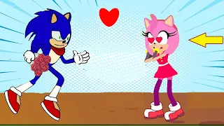 Sonic And Amy WEDDING party But Shadow the hedgehog prank Amy Rose   Mukbang Food - Sonic Animation