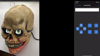 CPB Halloween Head Demo Using Circuit Playground Bluefruit + MonsterMask