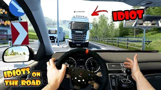 IDIOTS on the road #92 - MANUAL Skoda Edition | Real Hands Funny moments - ETS2 Multiplayer