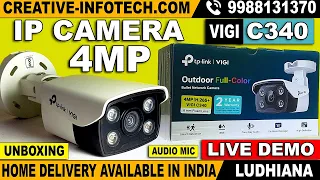 Tp Link 4MP VIGI C340 OUTDOOR FULL COLOR IP CAMERA 6MM | NIGHT COLOR  | Creative Infotech Ludhiana