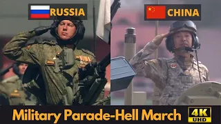 Hell March- Russia  & China Military Parade Comparison  (4K-UHD)