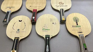 VISCARIA SUPER,  MIZUTANI JUN  FAN ZHENDONG ZHANG JIKE, Joola VYZARYZ HYBRID и TTS RUSWOOD Z-CARBON