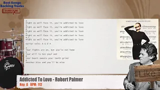 🥁 Addicted To Love - Robert Palmer Drums Backing Track with chords and lyrics