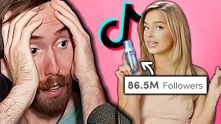 TikTok Star is SCAMMING 86.5 MILLION Fans. Asmongold Reacts to Addison Rae's Skincare