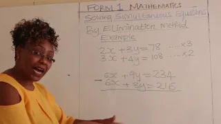 FORM 1 MATHS : SIMULTANEOUS EQUATIONS JANE HOPE