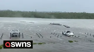 Whole neighbourhoods flooded as Hurricane Ian makes its way through Florida | SWNS