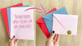 COMO FAZER UM ENVELOPE DE PAPEL SUPER FÁCIL!