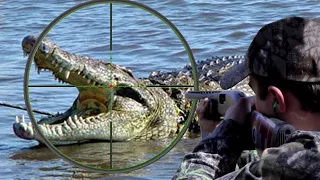 Best hunting African Nile crocodiles with guns