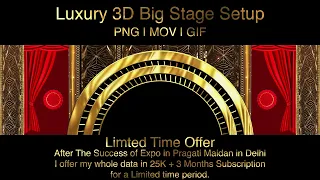 #84 Luxury 3D Big Screen Stage Setup  | Mov | Png | Gif | Resolume | VirtualDj | By Musicom