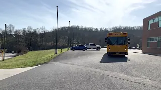 GreenPower BEAST pulling out of Victory Elementary