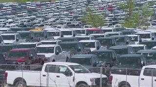 Ford trucks parked indefinitely at Kentucky Speedway, other Kentuckiana lots amid chip shortage