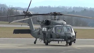 New USAF Sikorsky HH-60W Jolly Green II Combat Rescue Helicopter makes refueling stop at TRI 11Jan23