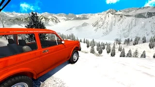 СНЕЖНАЯ ДОЛИНА. СУРОВЫЕ ЗИМНИЕ ДОРОГИ | BeamNG.drive