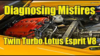 Lotus Esprit V8 Engine Misfire Diagnosis & ECU Repair. No Spark in 2 Cylinders