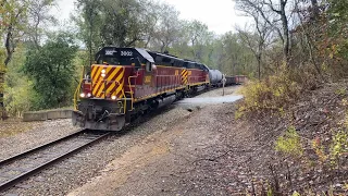 Very short SWP & Wheeling & Lake Erie trains with some great CSX action in Connellsville PA!