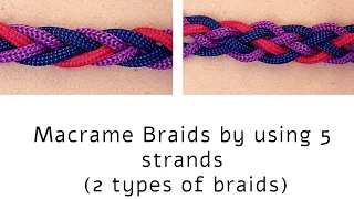 How to make 5 strand braid / two types