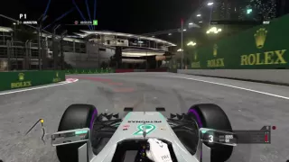 F1 2016 gameplay Singapore grand prix pole lap, Lewis Hamilton