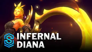 Infernal Diana Wild Rift Skin Spotlight