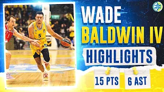 Wade Baldwin IV (15 points) Highlights vs Olimpia Milano | המהלכים של ווייד בולדווין נגד מילאנו