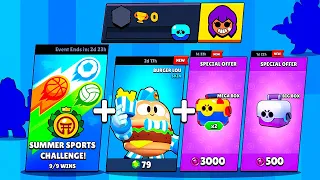 0 TROPHY Account in SUMMER SPORTS CHALLENGE + Box Opening - Brawl Stars