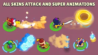 ALL SKINS Attack and Super Animation | Brawl Stars