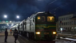 Смена локомотива ДС3-011 на 2М62-1076 по ст.Коростень
