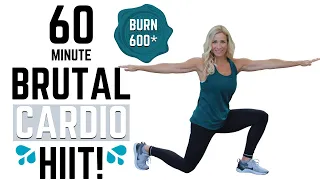 60 MINUTE BRUTAL CARDIO HIIT | Fat Burning Cardio | Tracy Steen