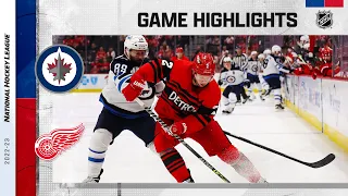 Jets @ Red Wings 1/10 | NHL Highlights 2023