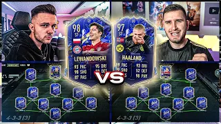 FIFA 22: TOTY HAALAND vs TOTY LEWANDOWSKI Squad Builder BATTLE ⭐️🔥