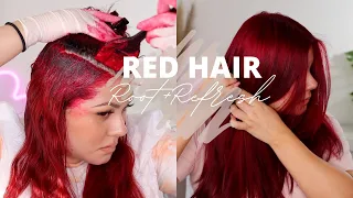 RED HAIR ROOT TOUCH UP + REFRESH ROUTINE