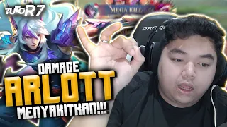 ARLOTT EXP LANE DENGAN BUILD DAMAGE MEMBUAT GAMEPLAY TERASA MUDAH | #TUTOR7 - ARLOTT #R7 #RRQ #MLBB