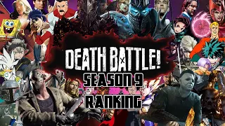 DEATH BATTLE Season 9 Ranking