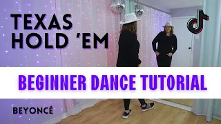 🤠 "TEXAS HOLD 'EM" Dance | Beyoncé | TikTok (BEGINNER DANCE TUTORIAL), Back-view & Step-by-Step! 🤠