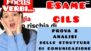 ESAME CILS: prova due dell’Analisi delle strutture di comunicazione (verbi italiani)