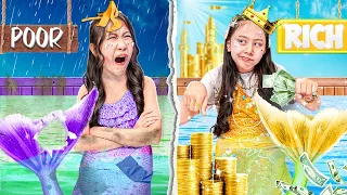 Poor Student Vs Rich Student At Mermaid Makeover Contest - Funny Stories About Baby Doll Family