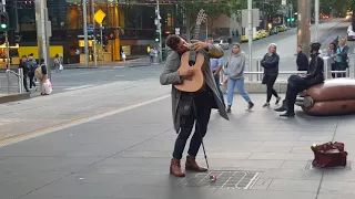 Tom Ward in Melbourne CBD,  Bourke Street Mall