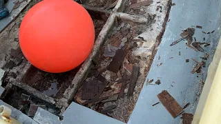 Shetland Alaska 500 fishing boat floor Part 1 fibreglass boat floor replacement | removing the deck