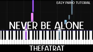 TheFatRat - Never Be Alone (Easy Piano Tutorial)