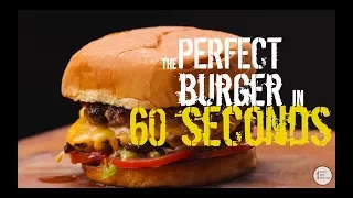 Perfect Hamburger in 60 seconds! - BEST Cheese Burger recipe EVER! - (Smashburger)