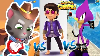 ТОМ БЕГ ЗА ЗОЛОТОМ Ковбой Том VS Subway Surfers SEOUL Brandon VS Sonic Dash ESPIO