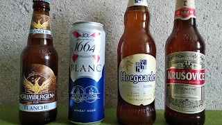 Батл пива в стиле Бланш! Hoegaarden, Krusovice Psenicne, Kronenbourg 1664, Grimbergen Blanche (18+)