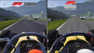 F1 2018 vs F1 2019 - Red Bull Ring (Spielberg) Comparison [4K 60FPS]