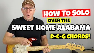 HOW TO SOLO Guitar // Over Sweet Home Alabama Chords