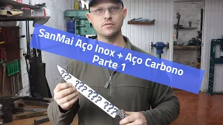 Como Fazer Um SanMai Inox + Carbono - Parte 01 - (How to Make a SanMai Inox + Carbon - Part 01)